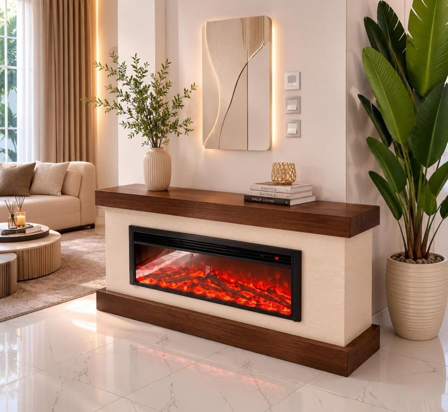 ديكور مدفاءة مع الجهاز سطح خشبي 180 - 40 * 90