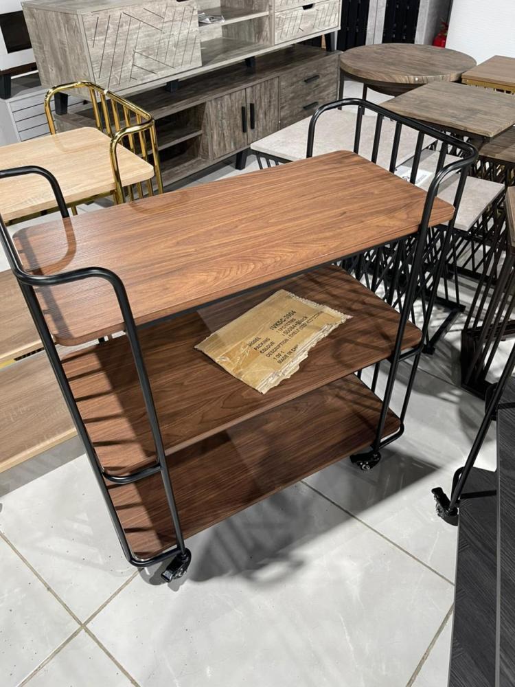 Car with 3 wooden shelves