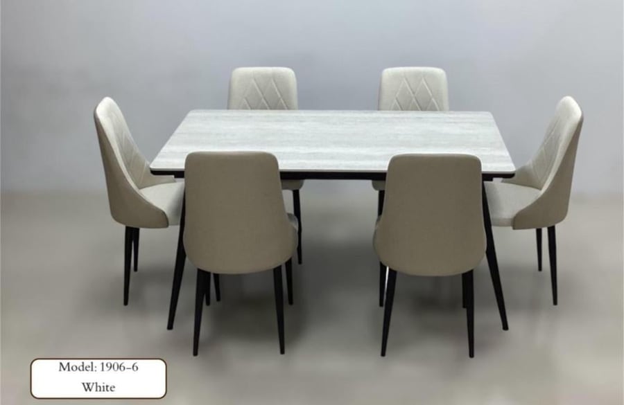 طاوله طعام 6 كراسي سراميك