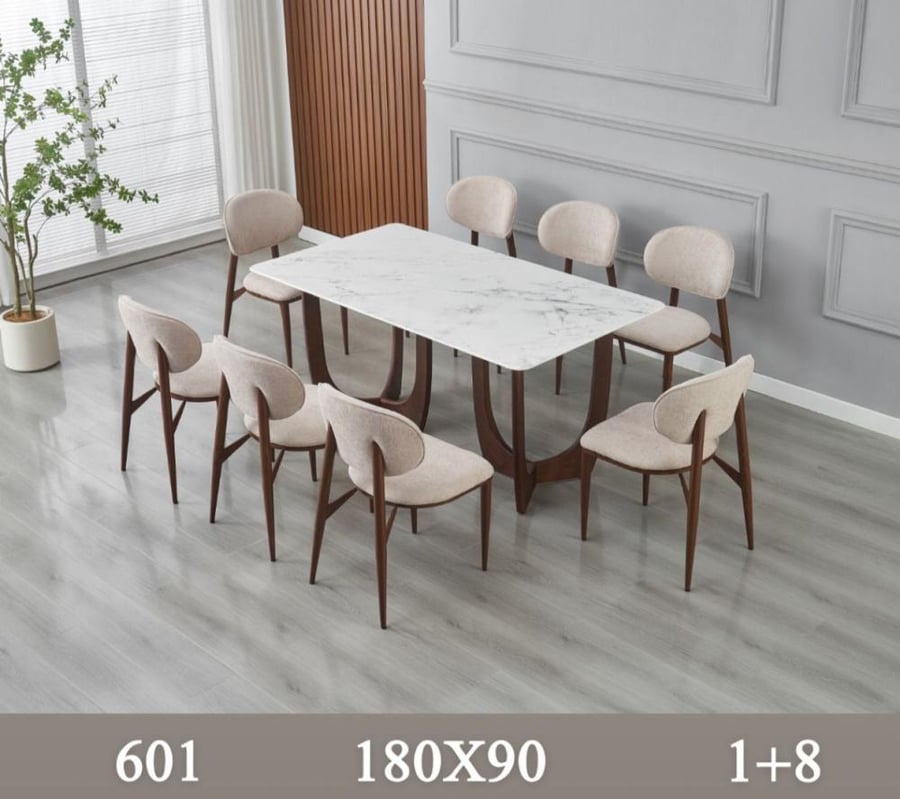 طاولات طعام  8 كراسي رخام 180*90