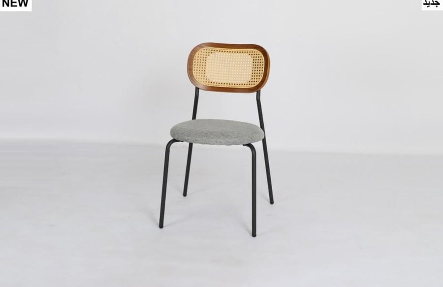 Single chair, fabric session, gray, modern