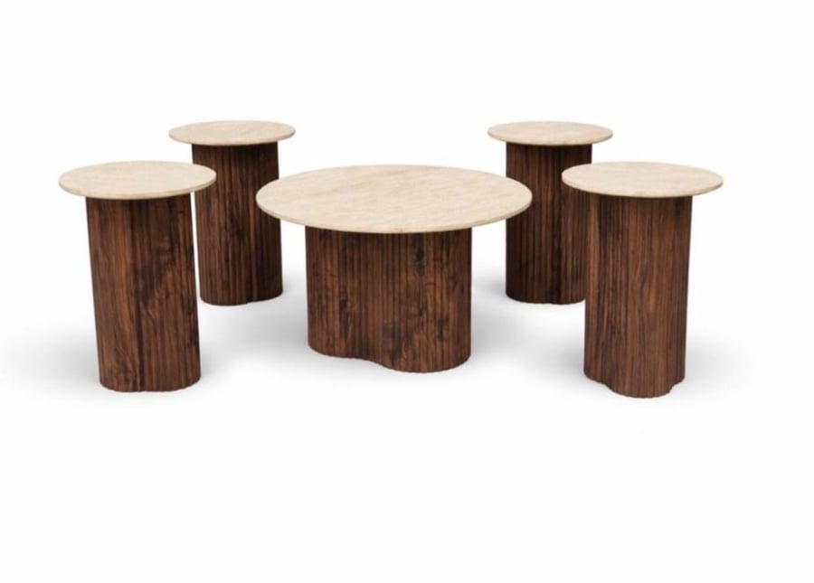 Set of 5 Chinese wood tables