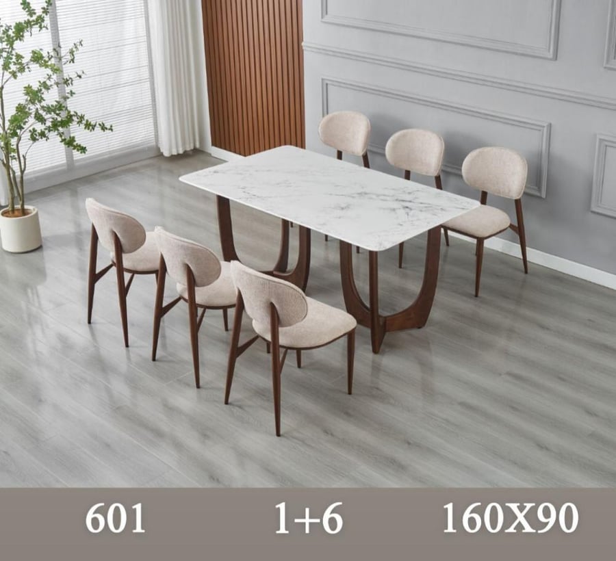 طاولات طعام 6 كراسي رخام 160*90