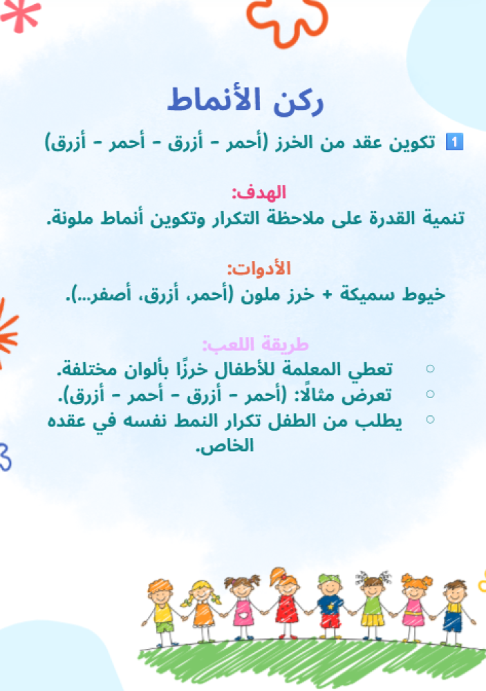 مبادرة رياضياتنا حياة  للروضة -100 صفحة - 4 اركان