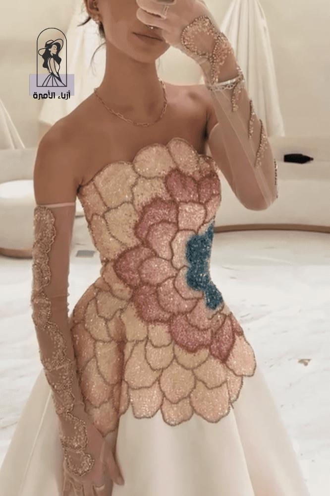 فستان سافانا كولكشن سهره  تطريز يدوي راقي  على ميكادو