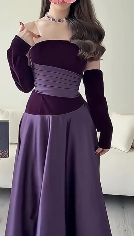 فستان سهره ناعم تفته كلوش +جوخ