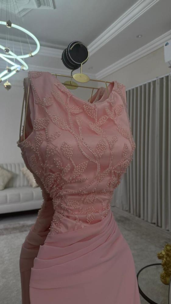 فساتين القماش :  شيفون اصلي درجه اولى دبل على كلفه خرز    المقاسات// S M L Xl  XXl XXXl