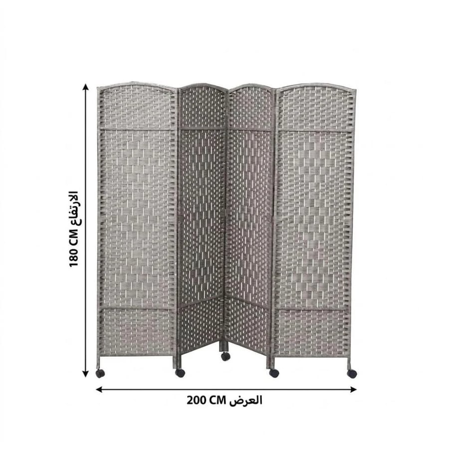 بارتشن متحرك 50×180 سم رمادي - خشب