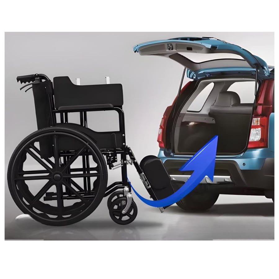 كرسي متحرك عجل كبير ظهر متحرك ورافع ارجل كومفورت MovaCare WheelChair