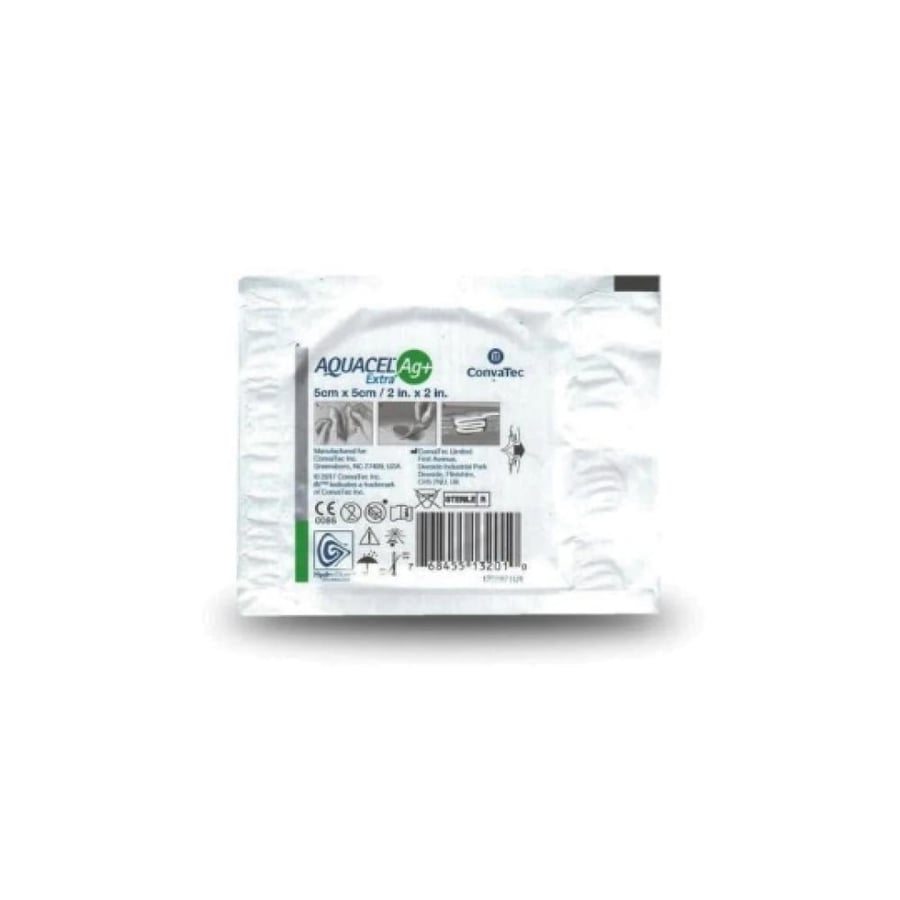AQUACEL AG+ silver dressing with hydrofiber technology (per piece) 5*5