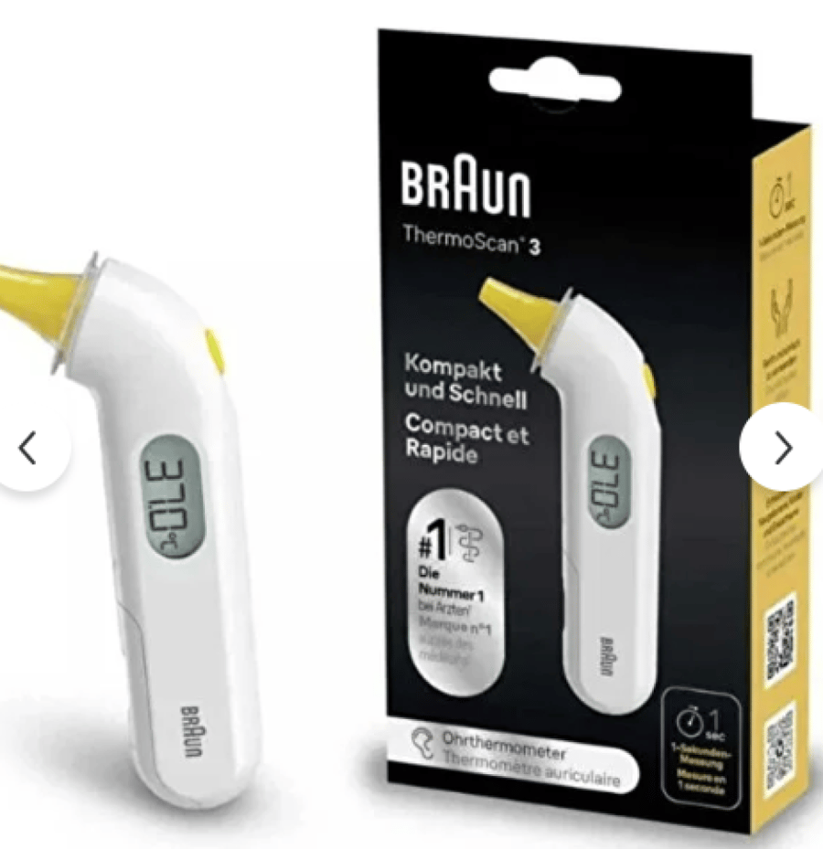 جهاز ترمومتر اقتصادي براون ثيرموسكان BRAUN THERMOSCAN- 3