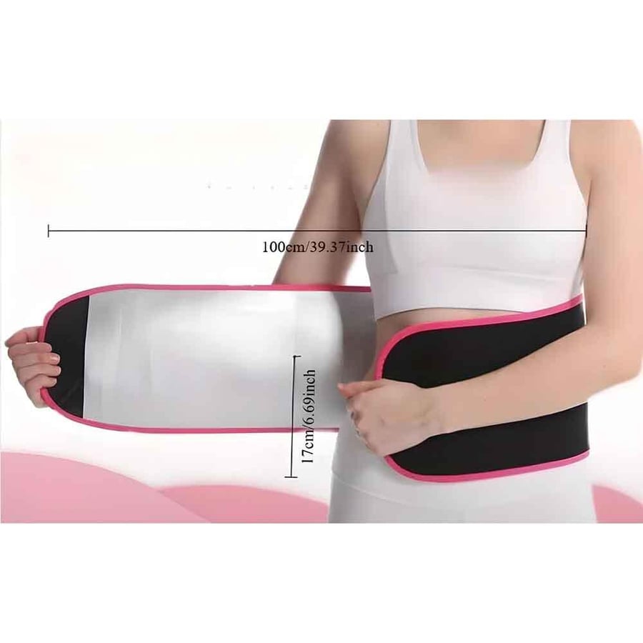 Thermal slimming belt for tummy and waist tightening with side pocket – effective support and fat burning