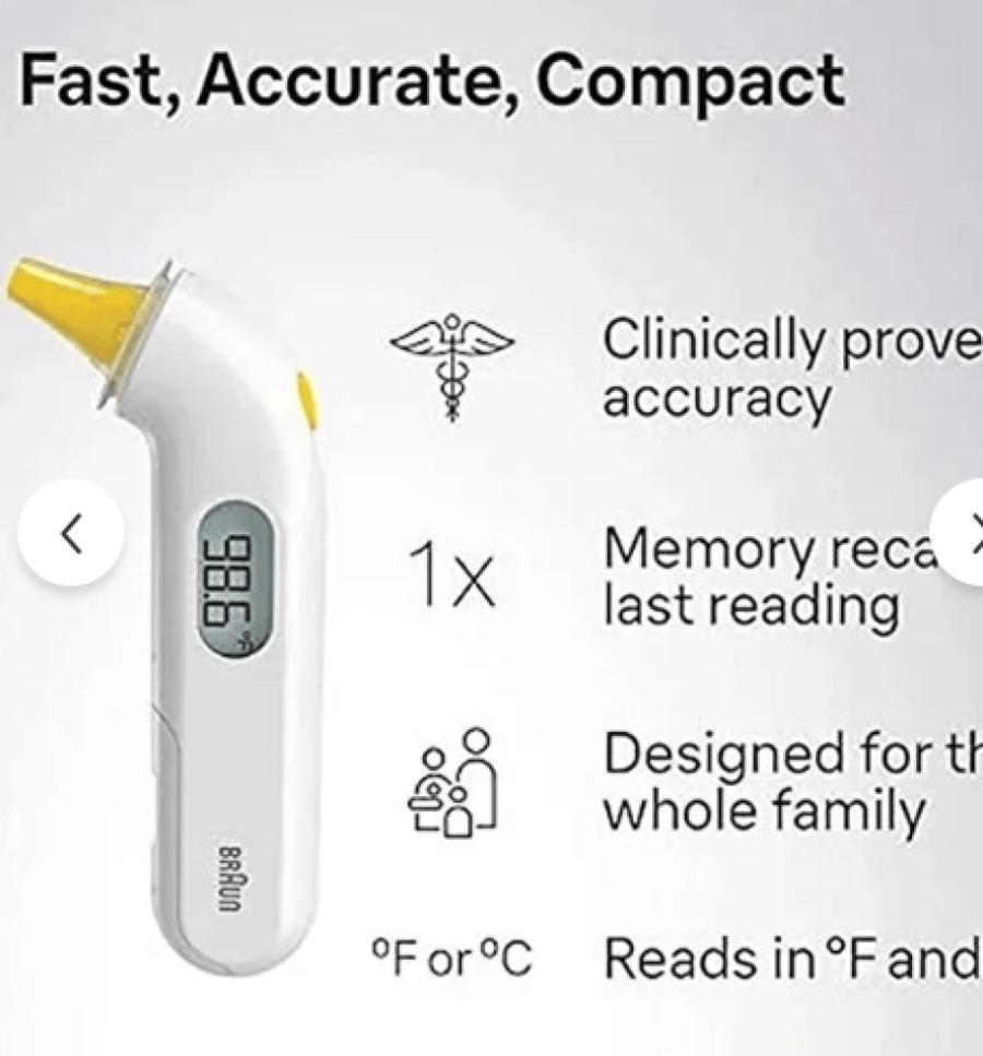 جهاز ترمومتر اقتصادي براون ثيرموسكان BRAUN THERMOSCAN- 3