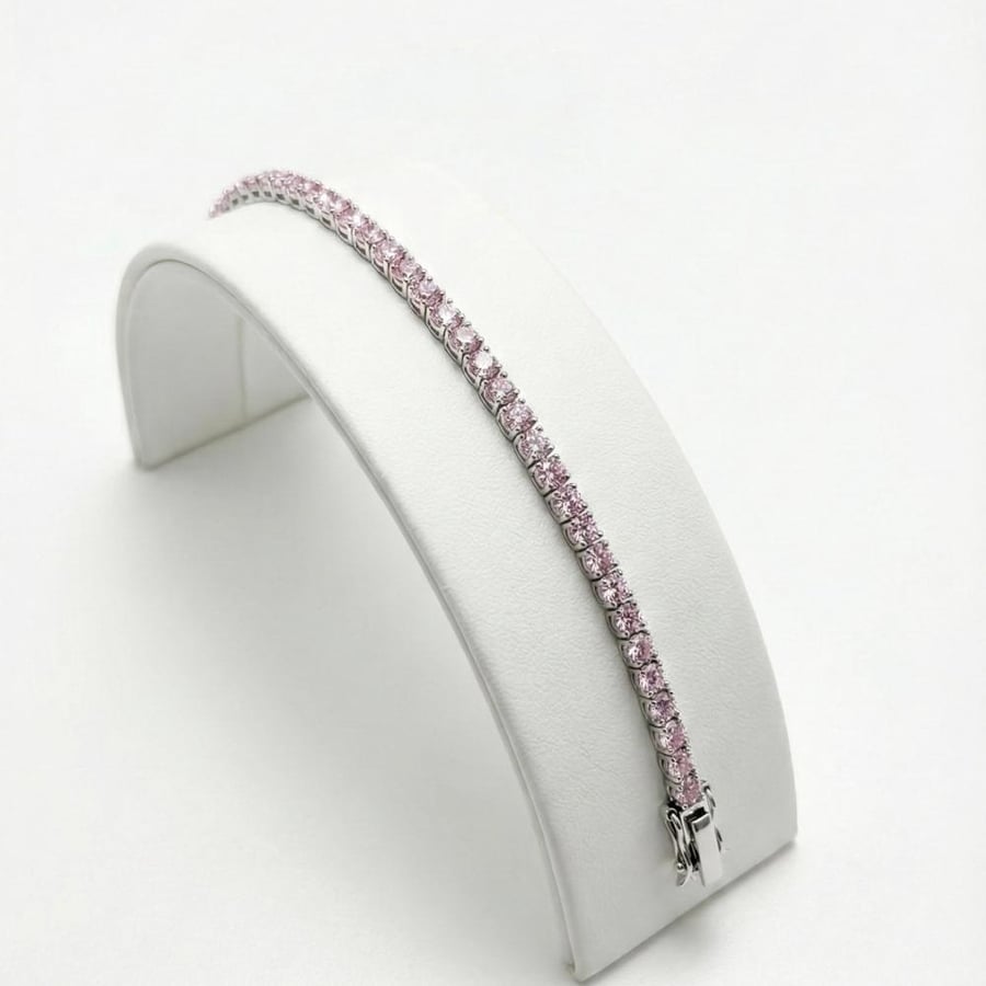 Pink tennis bracelet