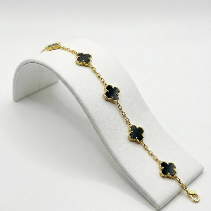 Van Cleef black steel bracelet