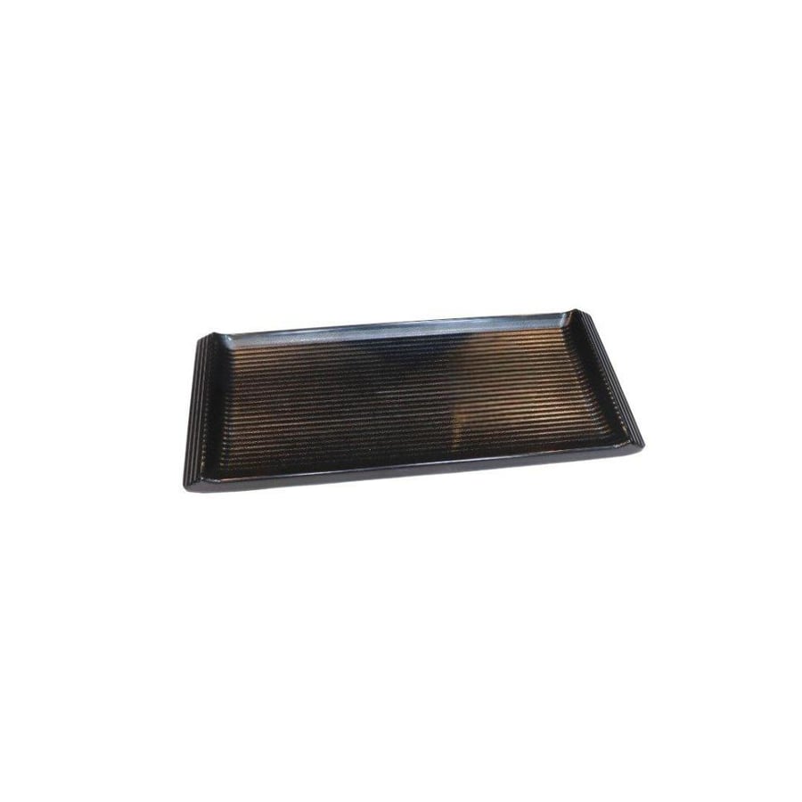 صحن مشويات ميلامين اسود 40×18سم   SH5089-1