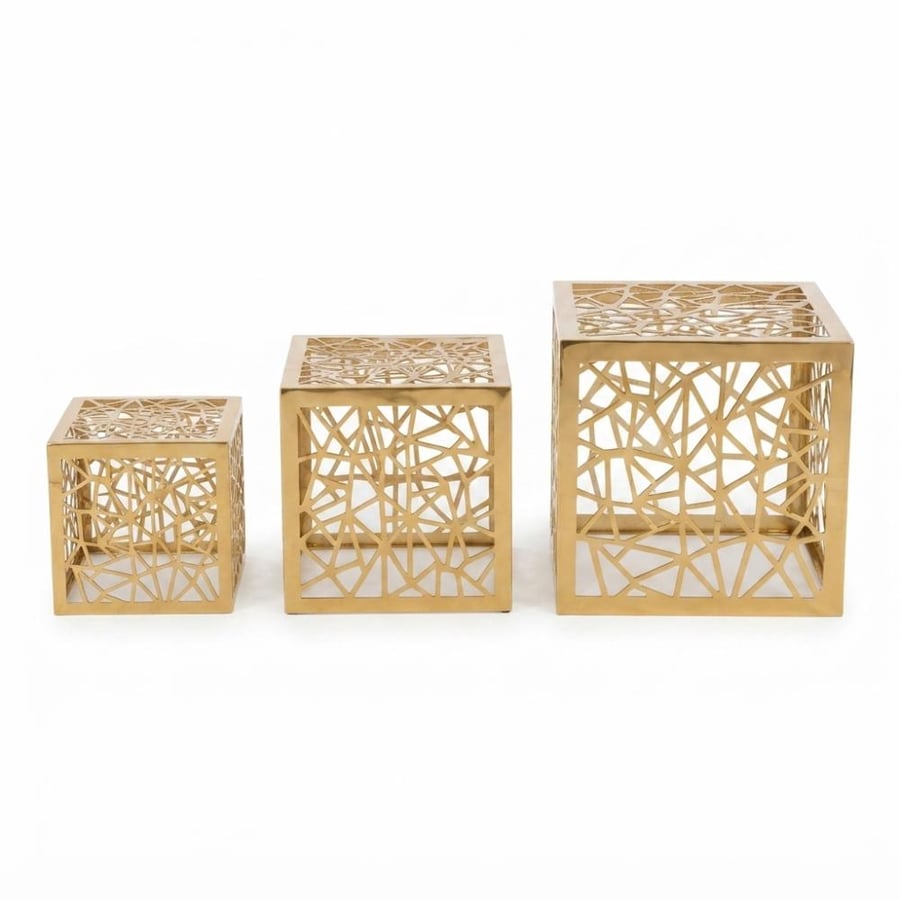 طقم استاند بوفيه برونزي دائري 3 قطع ( SH5930 )