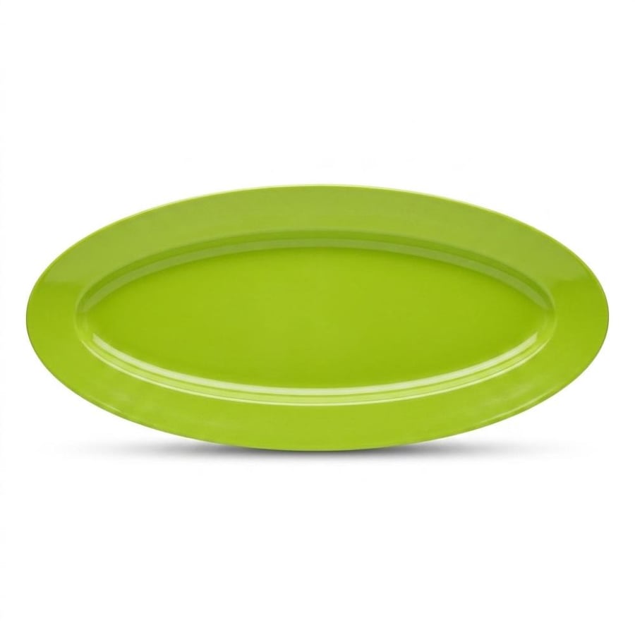 صحن تقديم بيضاوي ميلامين أخضر المقاس (22.8×4.2 سم) ( SH5700G )
