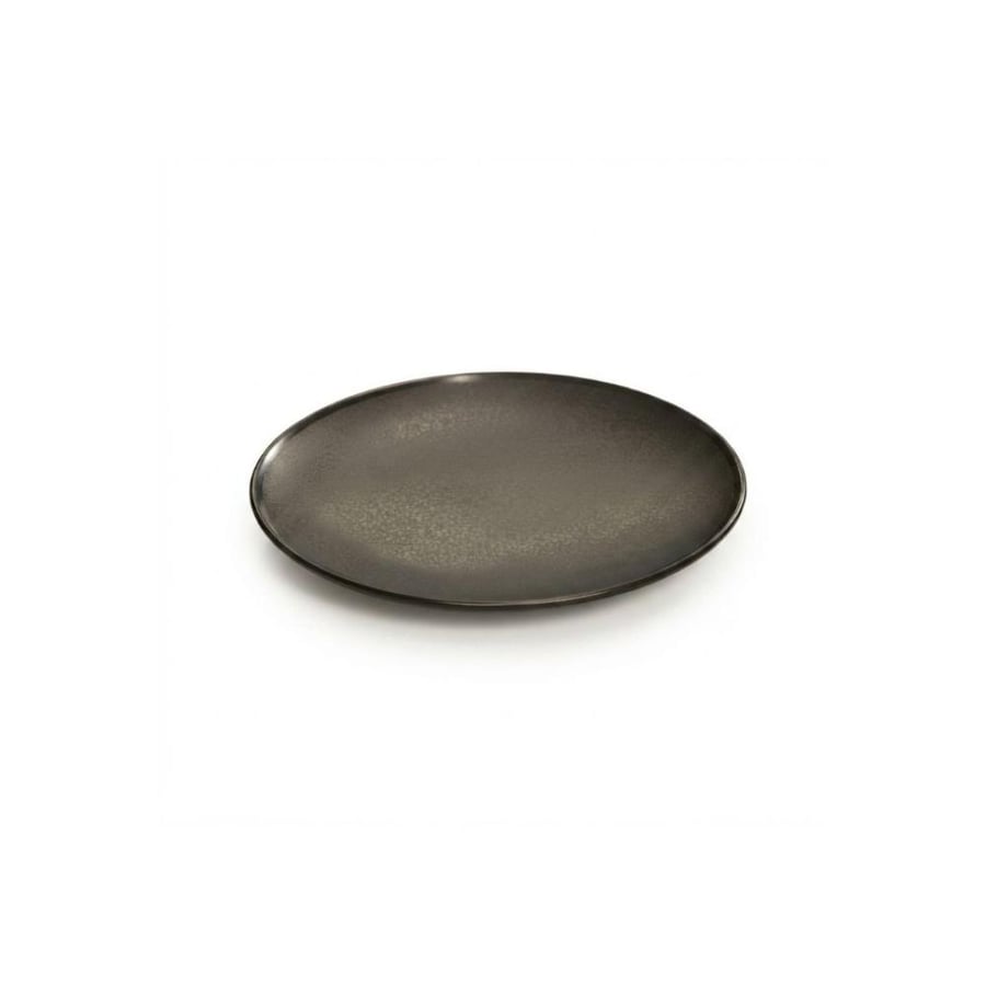 صحون مسطح ميلامين أسود متوسط ( متوسط ) ( SH5044-1 )