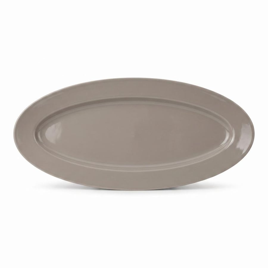 صحن تقديم بيضاوي ميلامين رمادي المقاس (22.8×4.2 سم) ( SH5700H )
