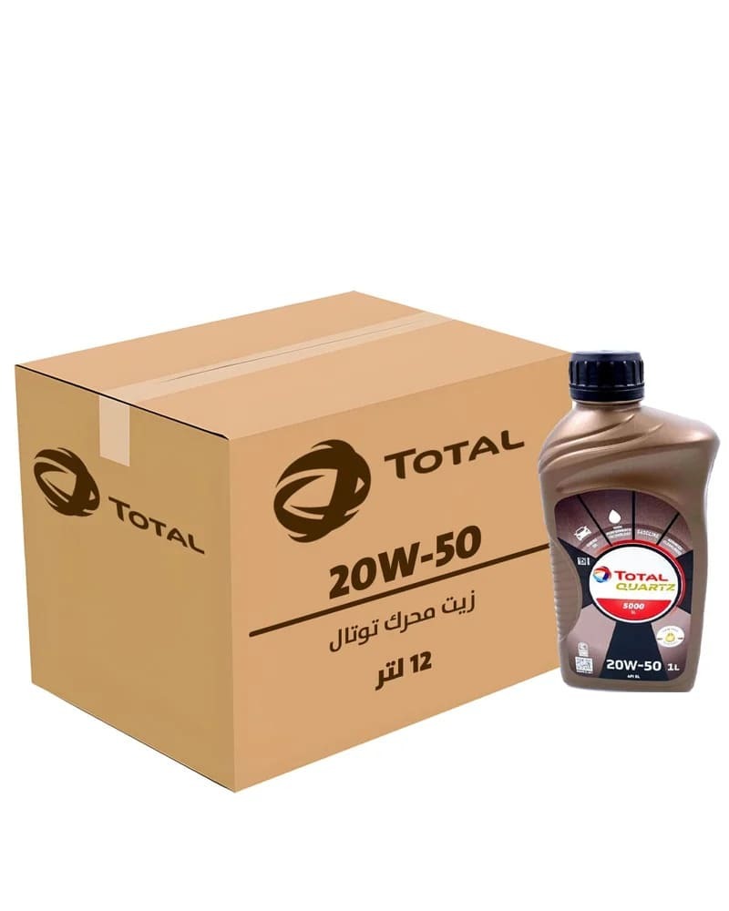 زيت محرك توتال 20W50 معدني كرتون 12 لتر