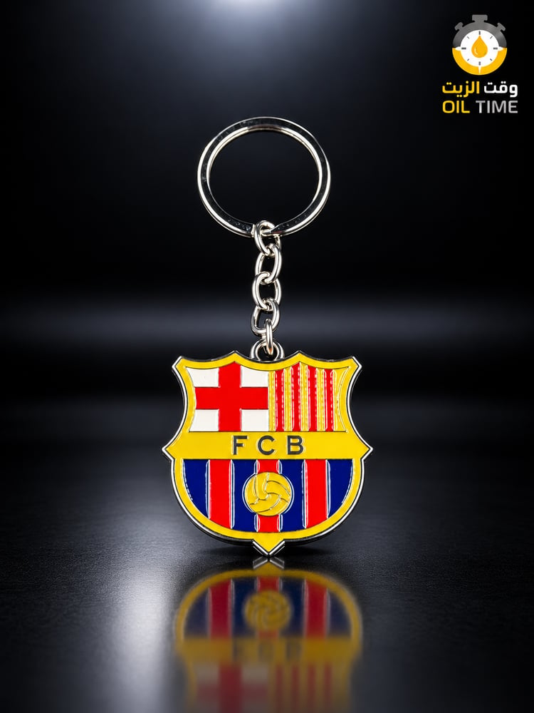 تعليقة مفاتيح برشلونة – ميدالية شعار FC Barcelona معدنية