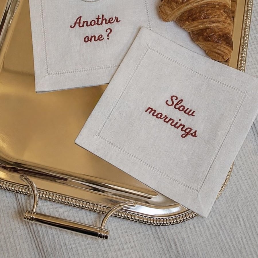 Slow Mornings Linen Napkin – Set (2)