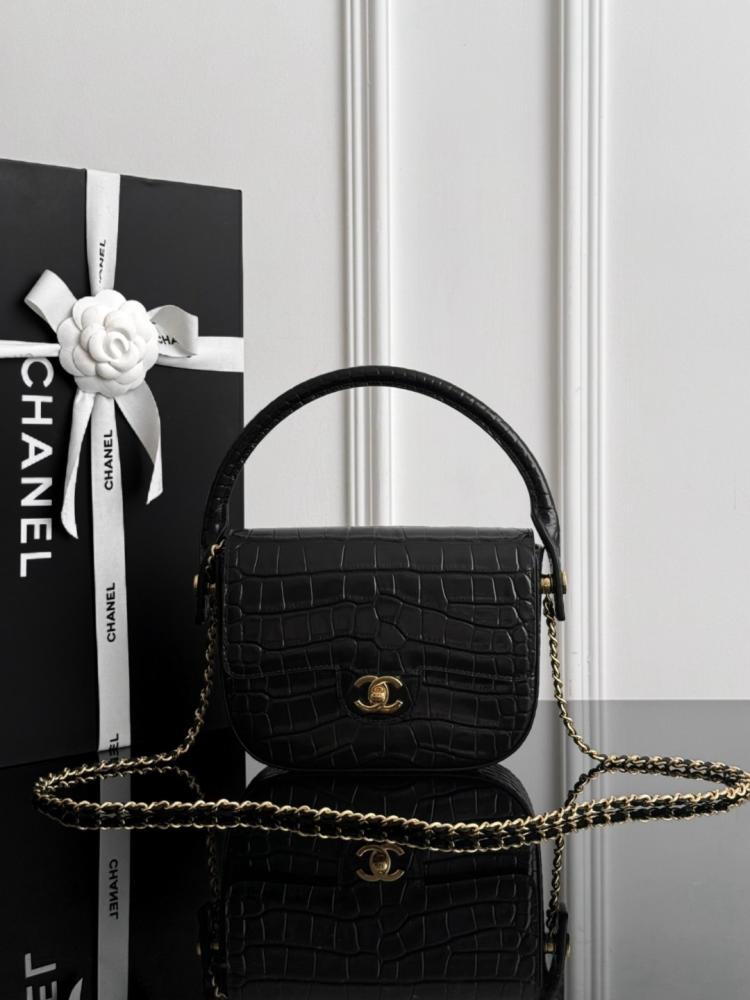 FLAP BAG WITH TOP HANDLE CH2#