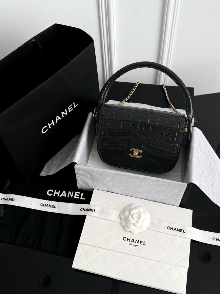 FLAP BAG WITH TOP HANDLE CH2#