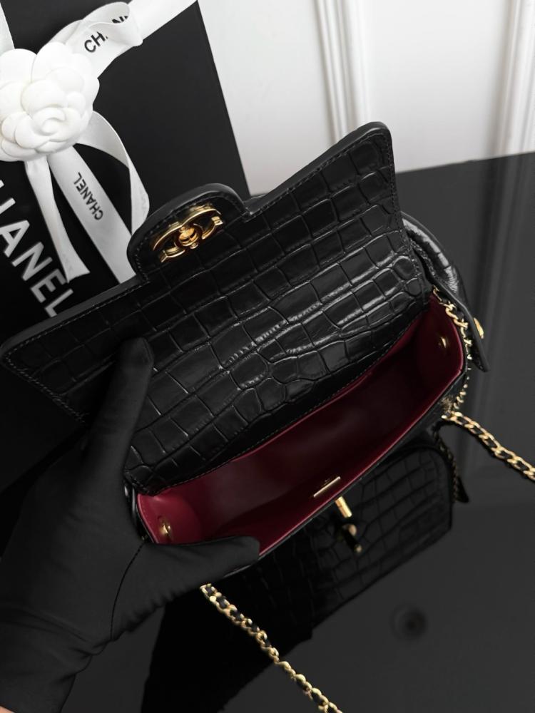 FLAP BAG WITH TOP HANDLE CH2#