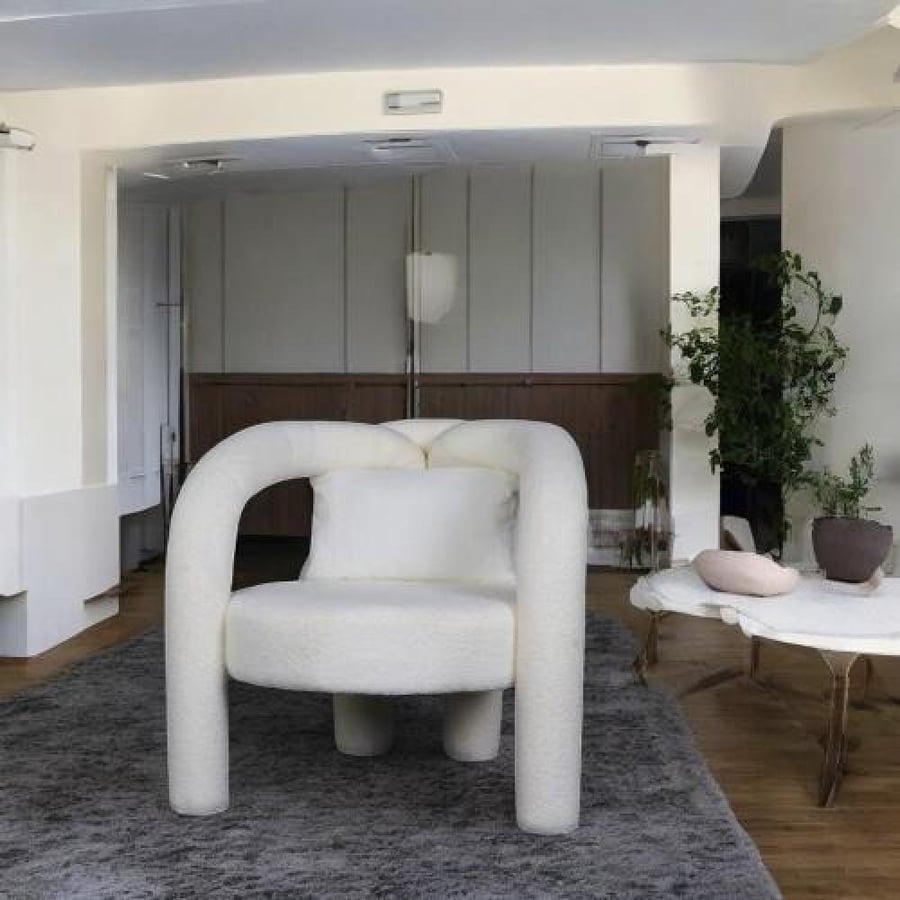 Fabric chair with modern design