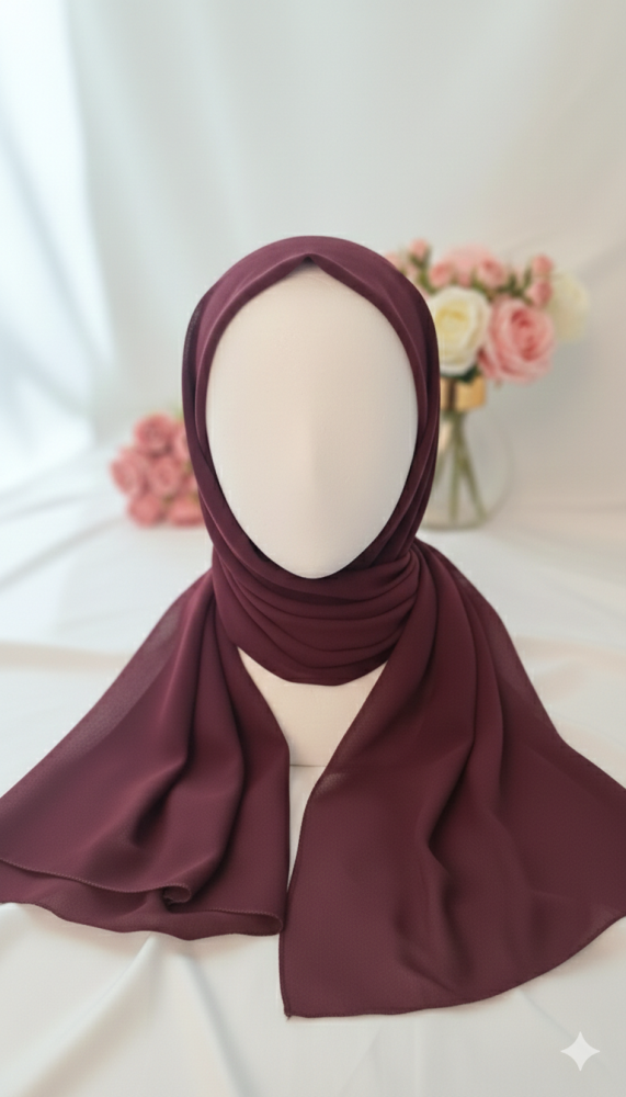 طرحة أنيقة لون عنابي Burgundy