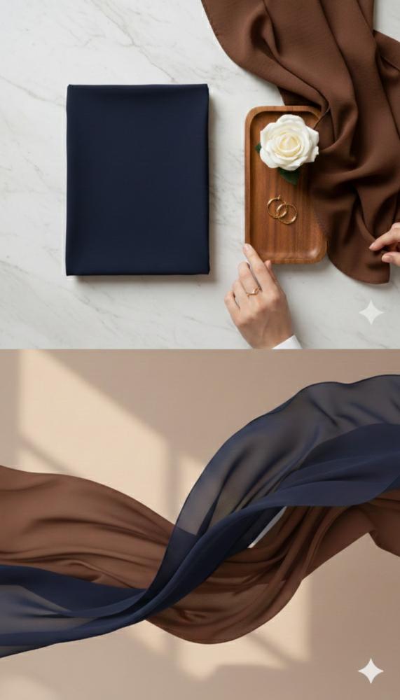 طرحة أنيقة لون كحلي (Navy Blue)