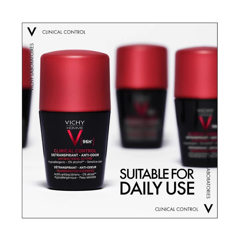 Vichy deodorant roll-on for men clinical control protection 96 hours - 50 ml