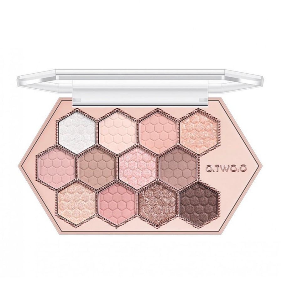O To O, Star Diamond Eyeshadow Set, 12 colors, shade 01, 18 grams