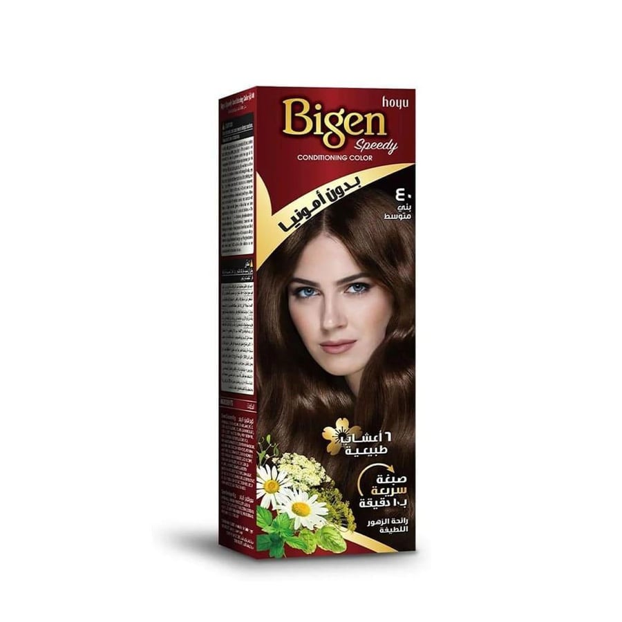 Beige hair dye without ammonia - medium brown 40