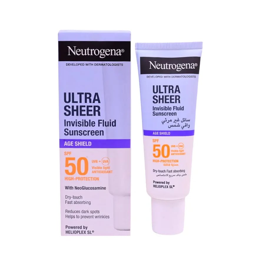 سائل نيتروجينا للتجاعيد غير مرئي واقي شمس SPF50 معزز بالنيوجلوكوزامين 50 مل