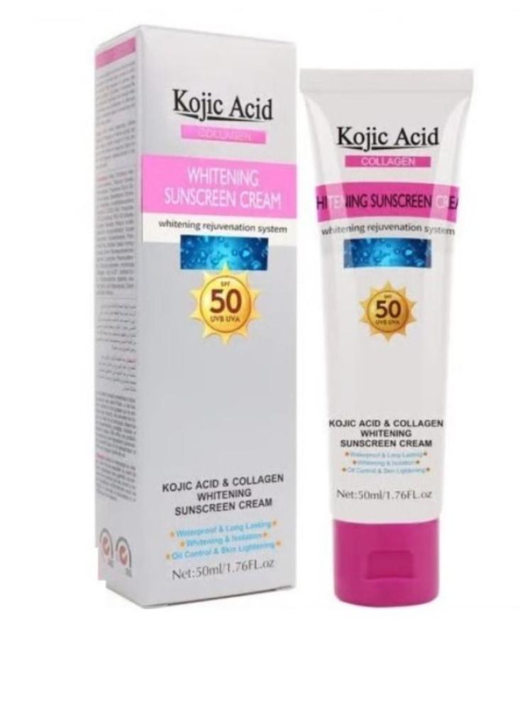 كريم كوجي اسيد مبيض بالكولاجين SPF50 حماية 50 مل