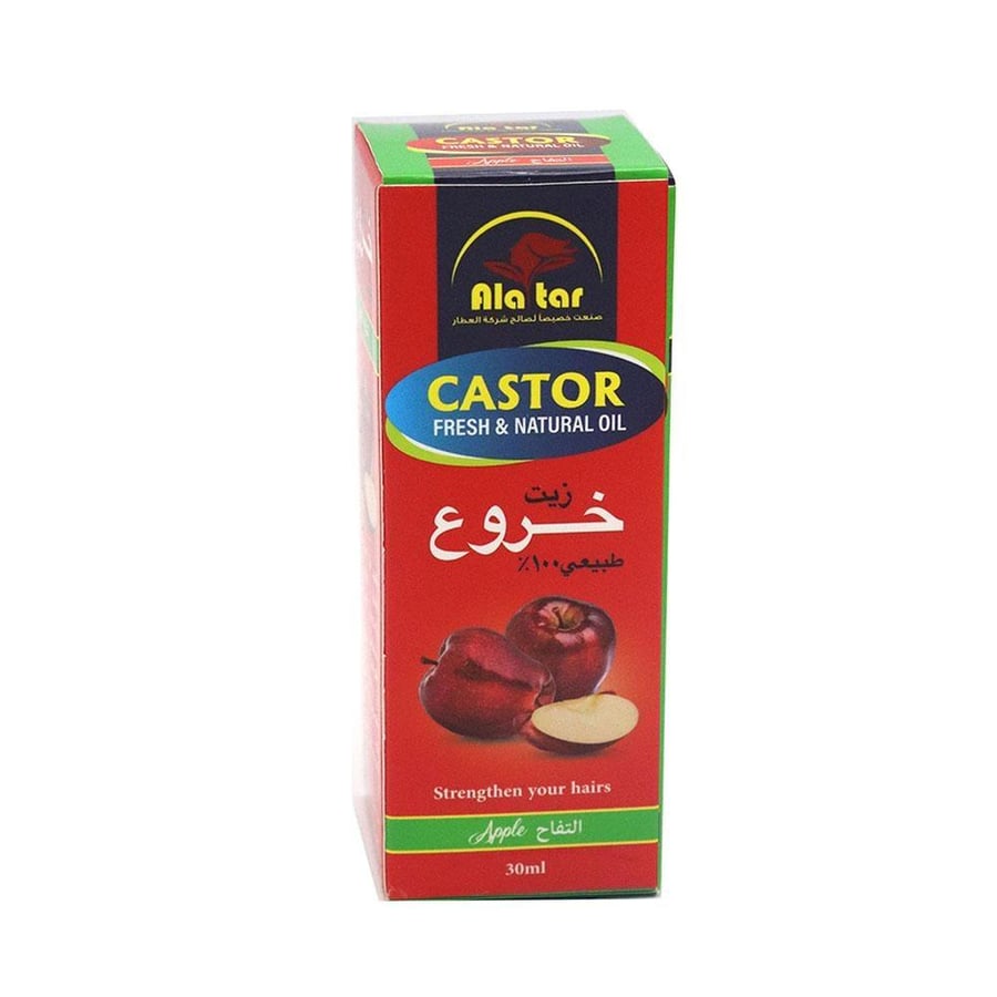 العطار زيت خروع طبيعي 100% بخلاصة التفاح - 30 مل