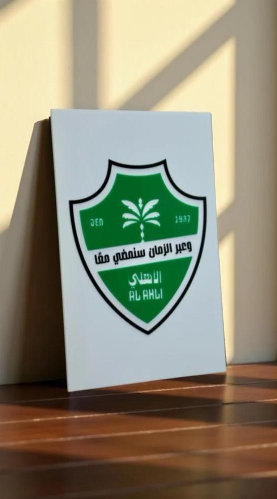 لوحة جدارية فاخرة بشعار نادي الاهلي