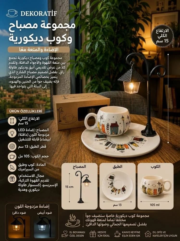 كوب الشتاء معى إضاءة شوارع