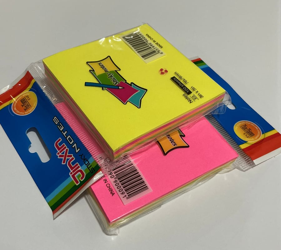 ورق ملاحظات ملون 100 ورق W-327-6 3 //76*76mm