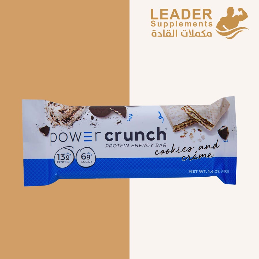 لوح طاقة بروتيني ويفر بنكهة الكوكيز والكريمة من باور كرانش (Power Crunch).