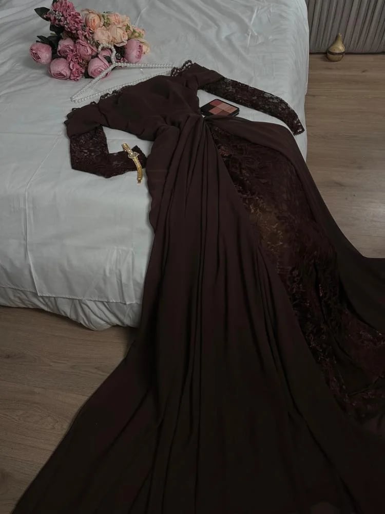Soft dark brown dress