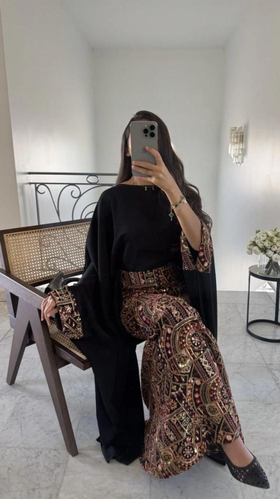 جلابيه كريشن اسود