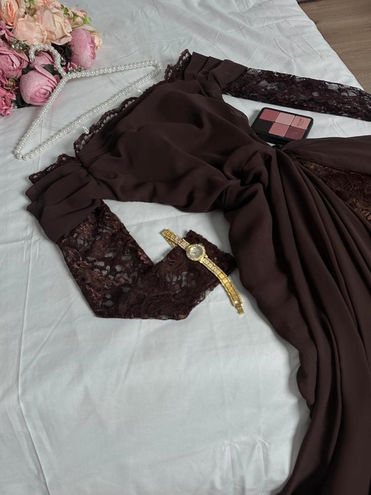 Soft dark brown dress