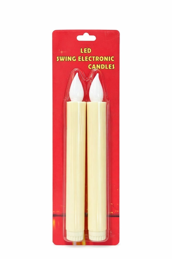 Battery-powered candles, set of 2