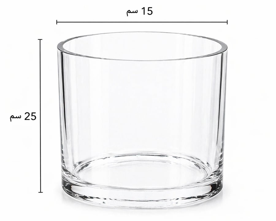 Transparent glass vases