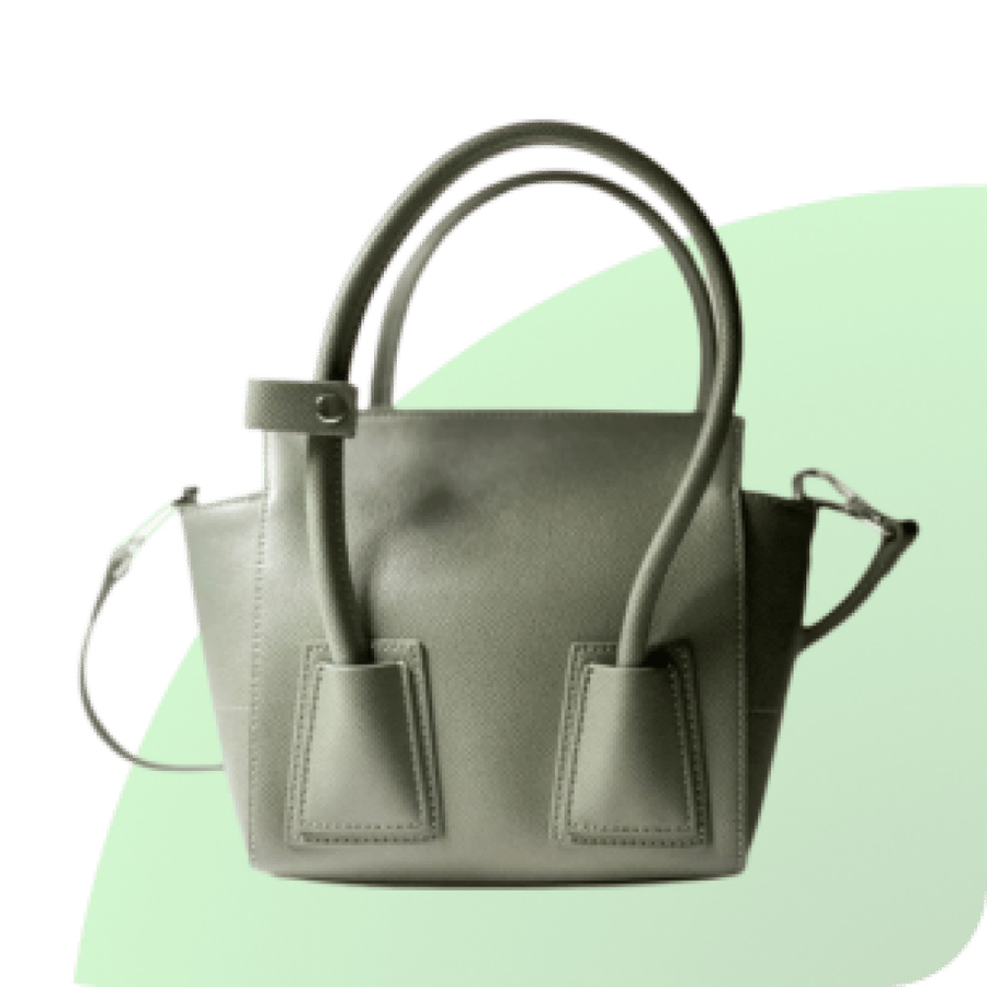 Lemarella bag in the greenish gray color