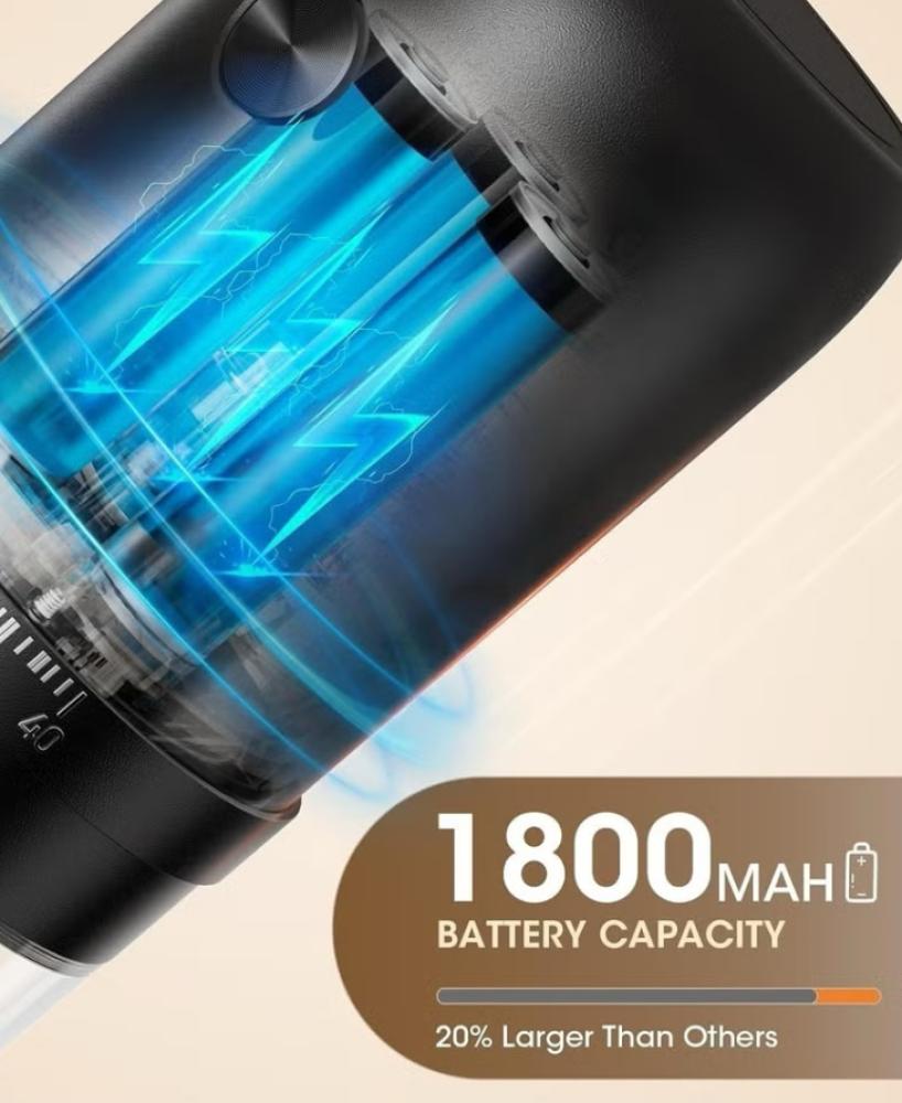 مطحنة القهوة v60 المحمولة مع 40 إعدادًا قابلًا للتعديل وسعة 35 جرام